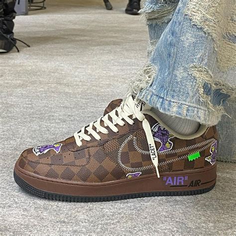 nike x louis vuitton monogram air force 1 sneakers|nike air force 1 lv.